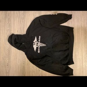 Mens Black Oversized Pullover Hoodie Pre Owned Good Condition Size Xl